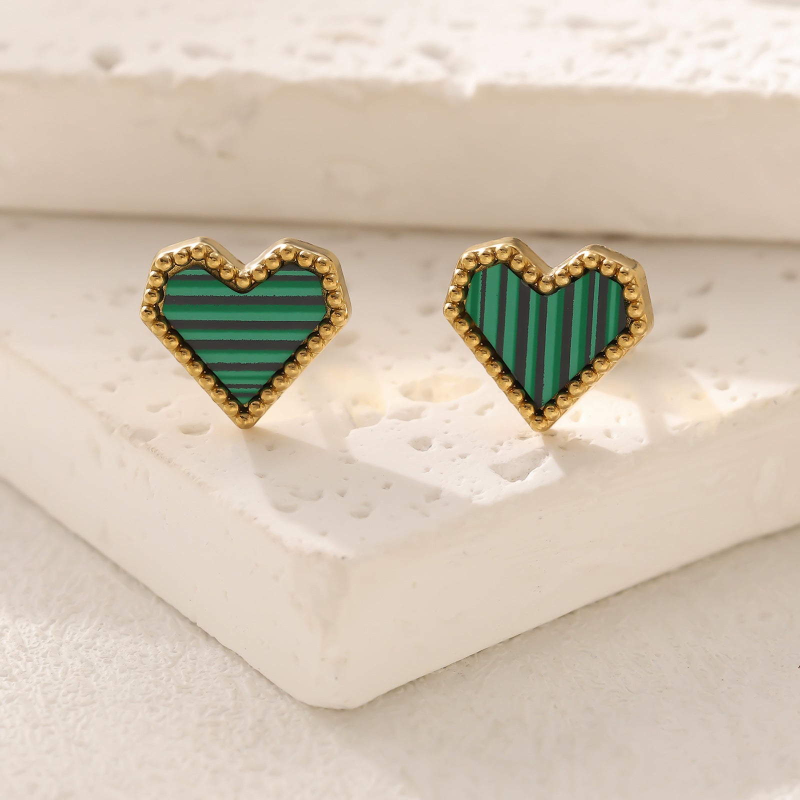 Wholesale Stainless Steel Fritillary Five-flower Peach Heart Bracelet Necklace Earring