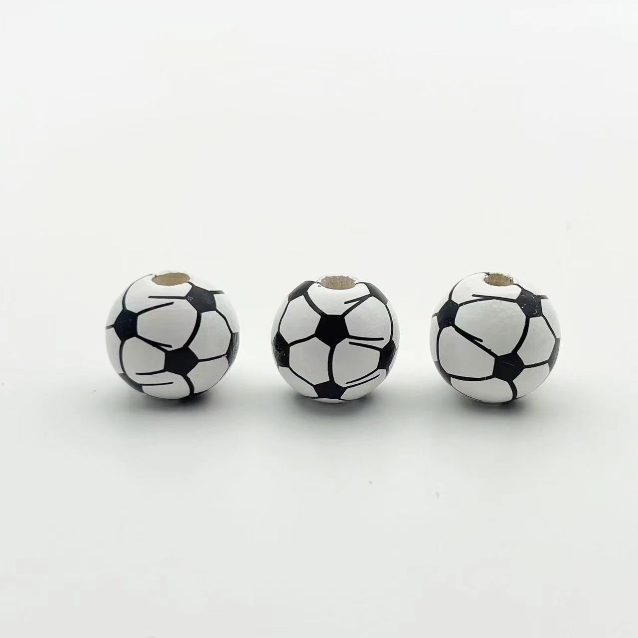 Wholesale Ball Series Printed Wooden Beads