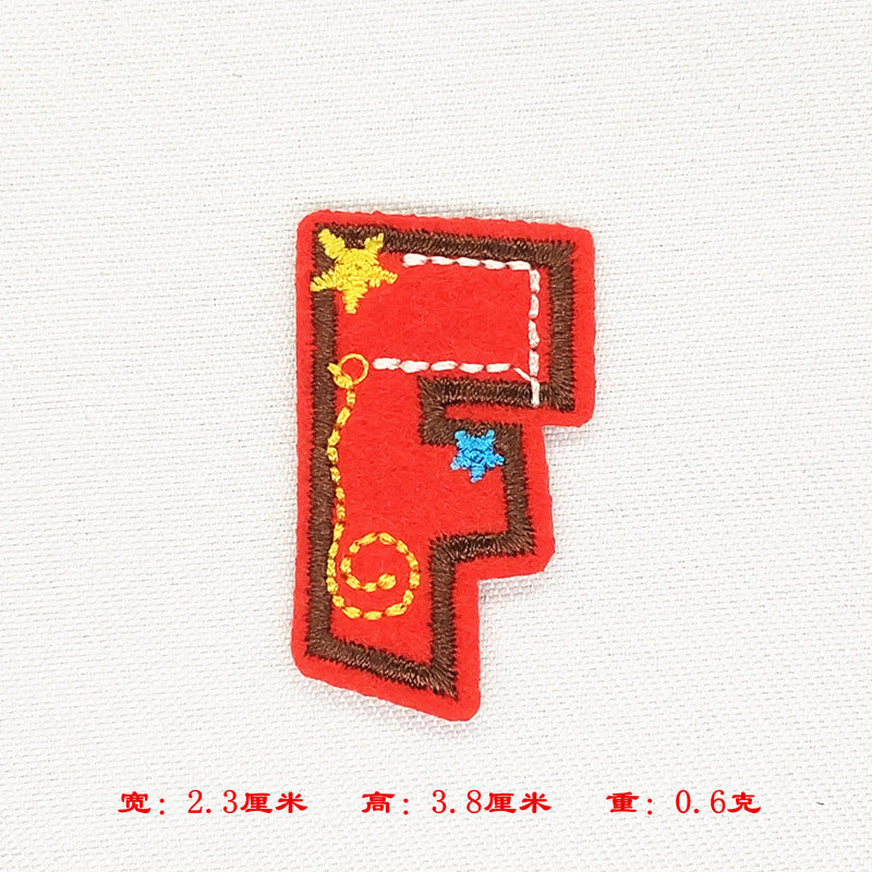 Wholesale Colorful English letter embroidery DIY Patches