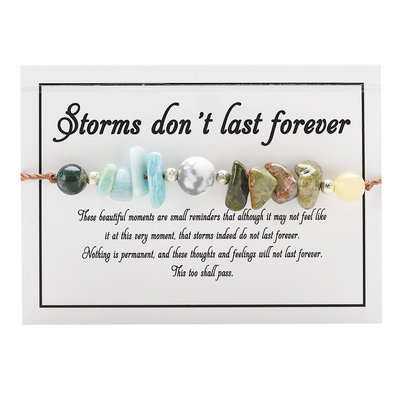 Wholesale Stone Beads Citrine Crushed Stone Round Beads Bracelet