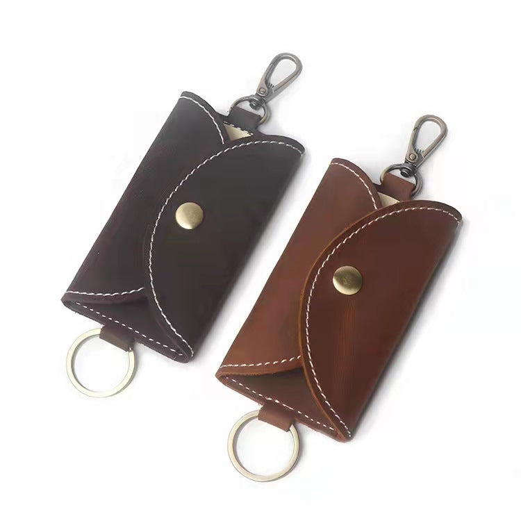 Wholesale Simple Buckle Thick Leather Cowhide Keychain
