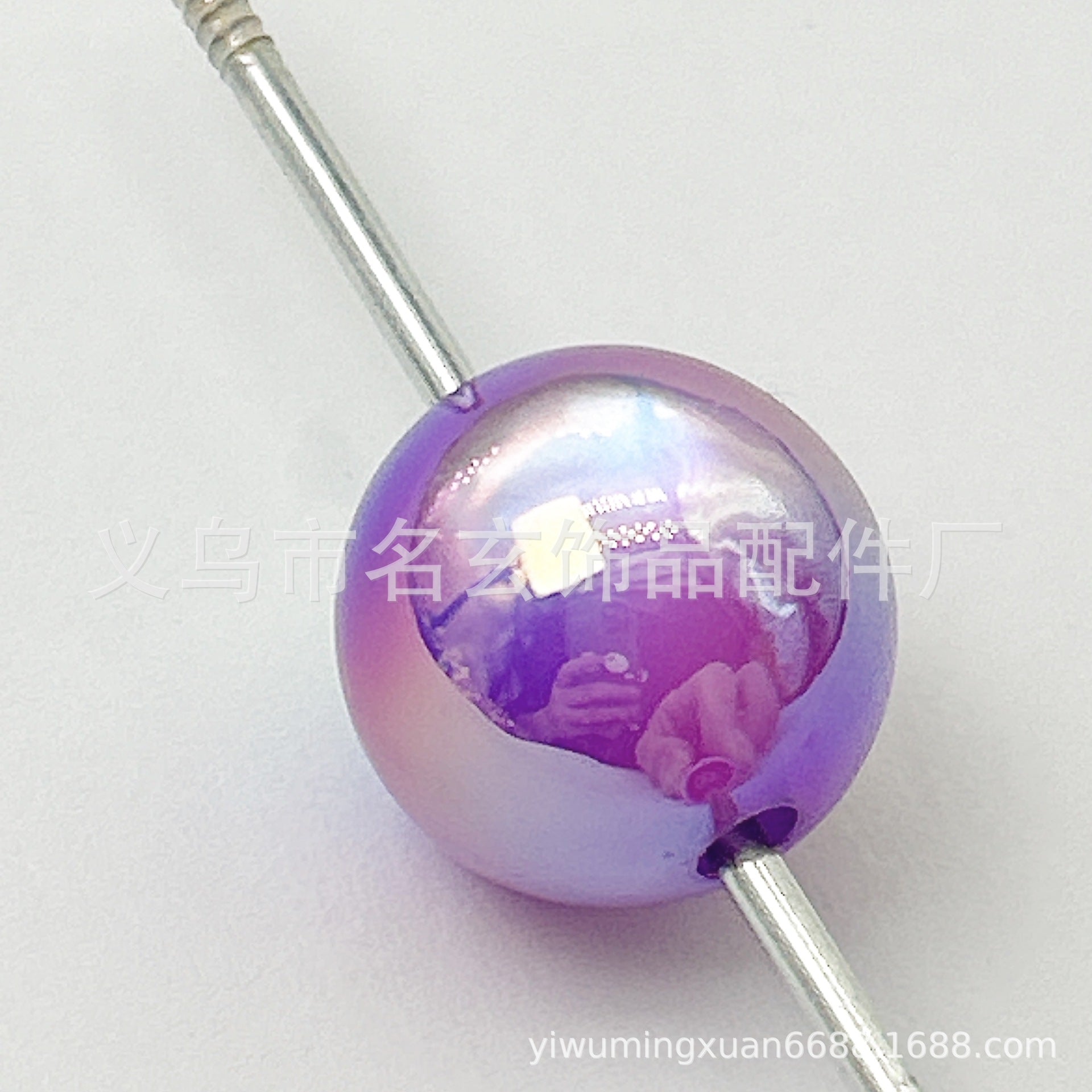 Wholesale Random 200 pcs/pack  Colored electroplated cat' s eye beads Acrylic Beads