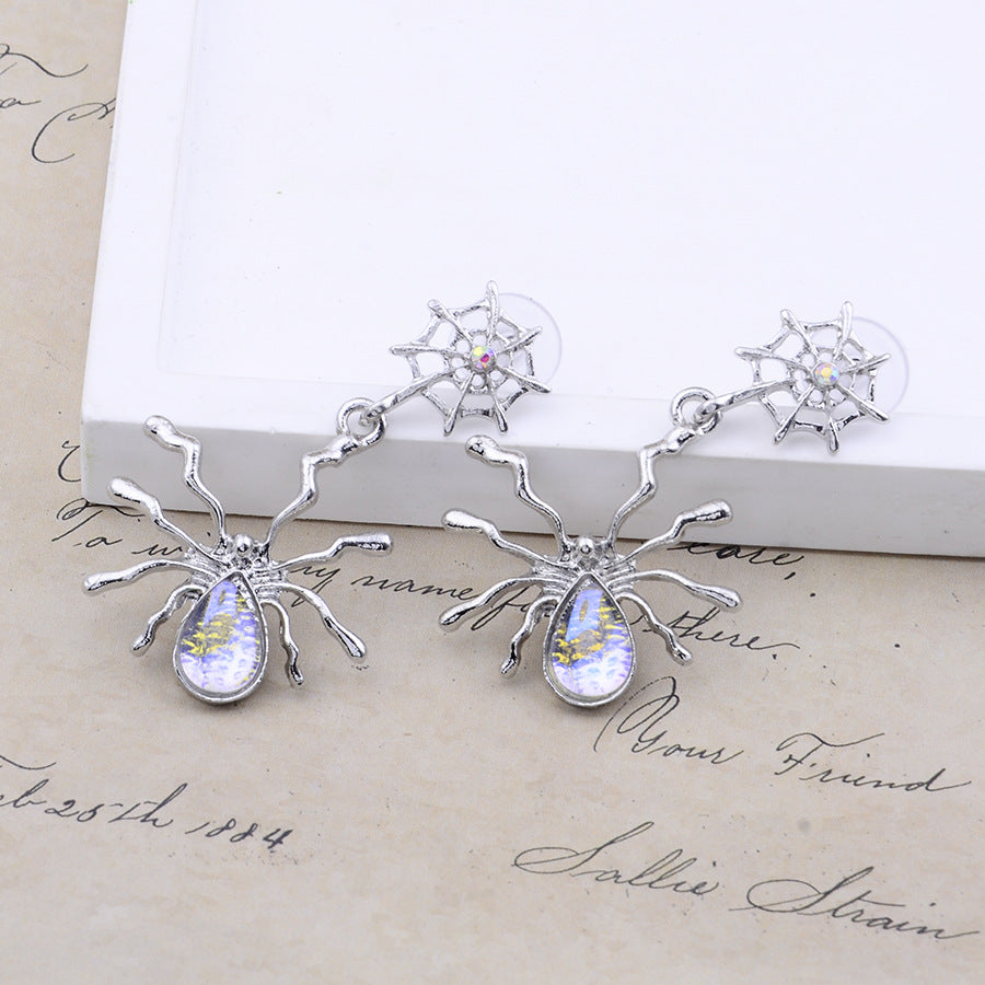Wholesale Dark Metal Punk  Moonstone Earrings