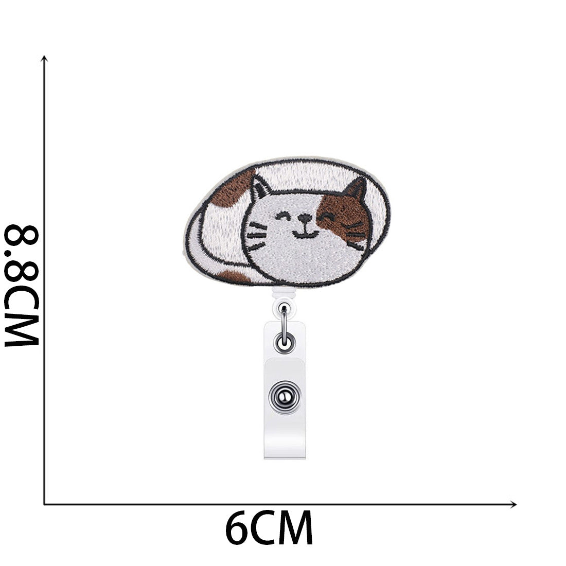 Wholesale Lazy Cat Easy Pull Button Embroidered Cloth Sticker