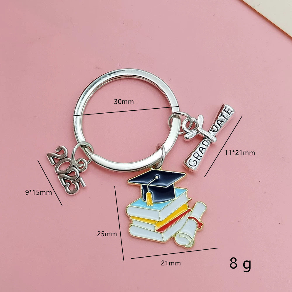 Wholesale Fashion Doctorate Hat Graduation Hat Book Hat Scroll Keychain