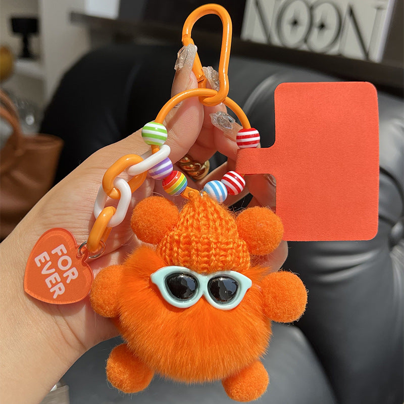 Wholesale Wholesale cute Rex rabbit fur briquettes bag pendants