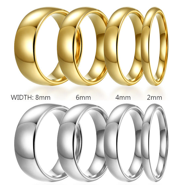 Wholesale Golden Black Gold Pair Index Finger Tungsten Steel Ring Single Tail Ring