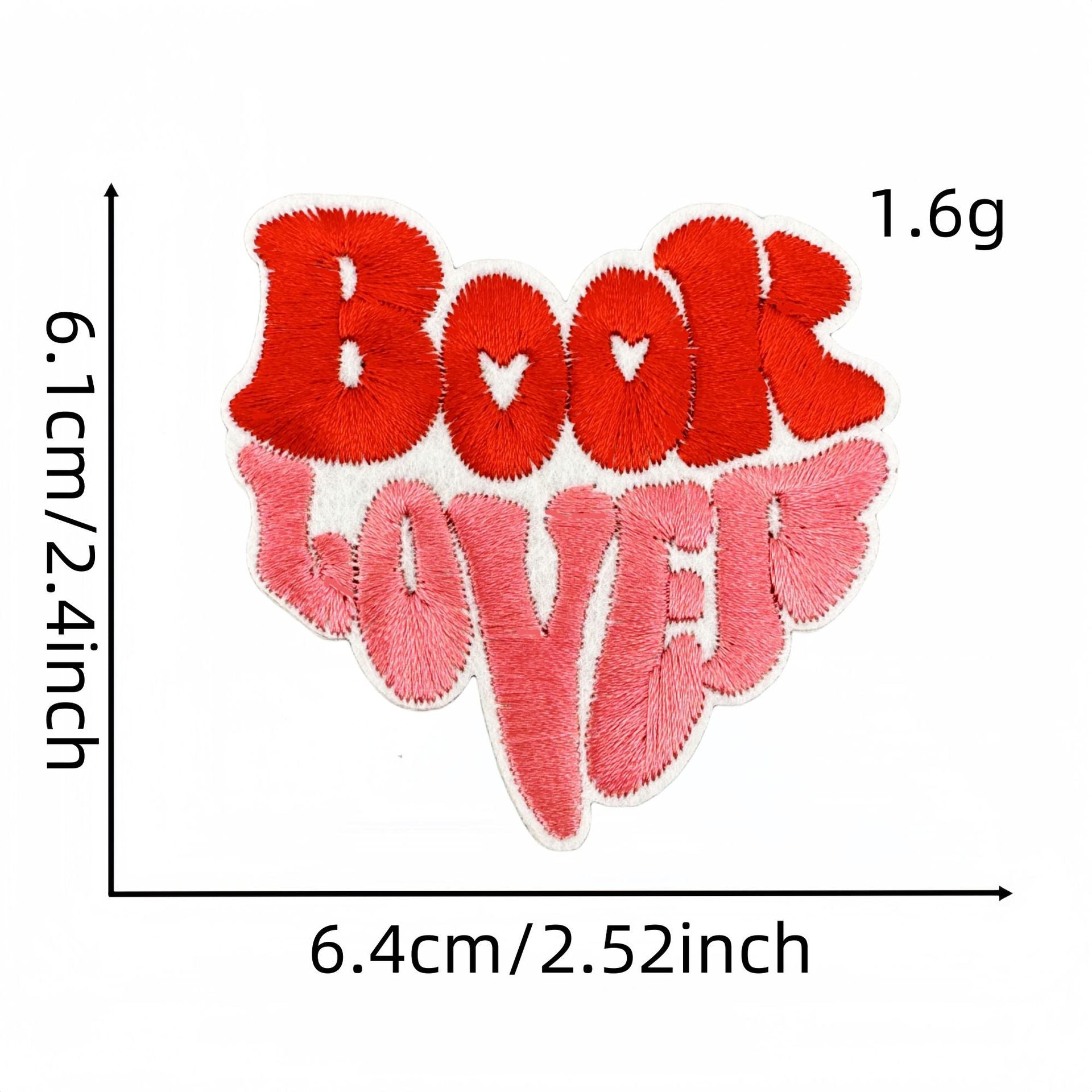 Wholesale Embroidered Bookworm Patch Badge English Book Reading Doodle Computer Embroidery Sew On Garment Accessory Craft Supply For Everyday Use