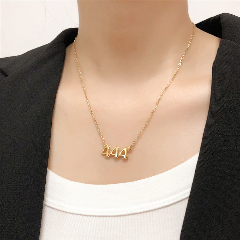 Wholesale Stainless Steel Lucky Number Necklace