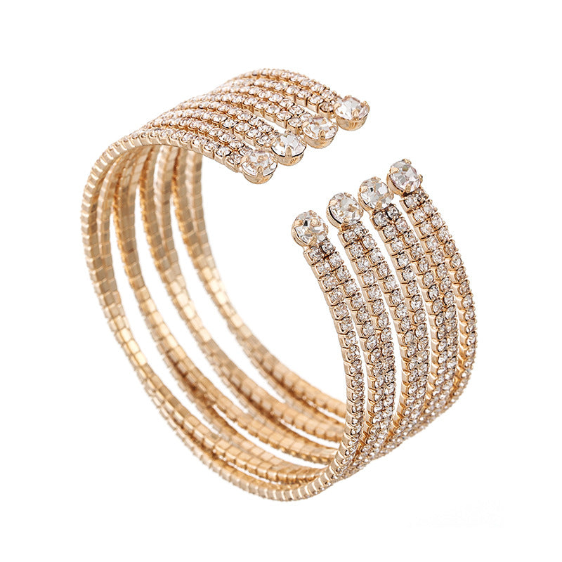 Wholesale Diamond Wide Wire Bracelet