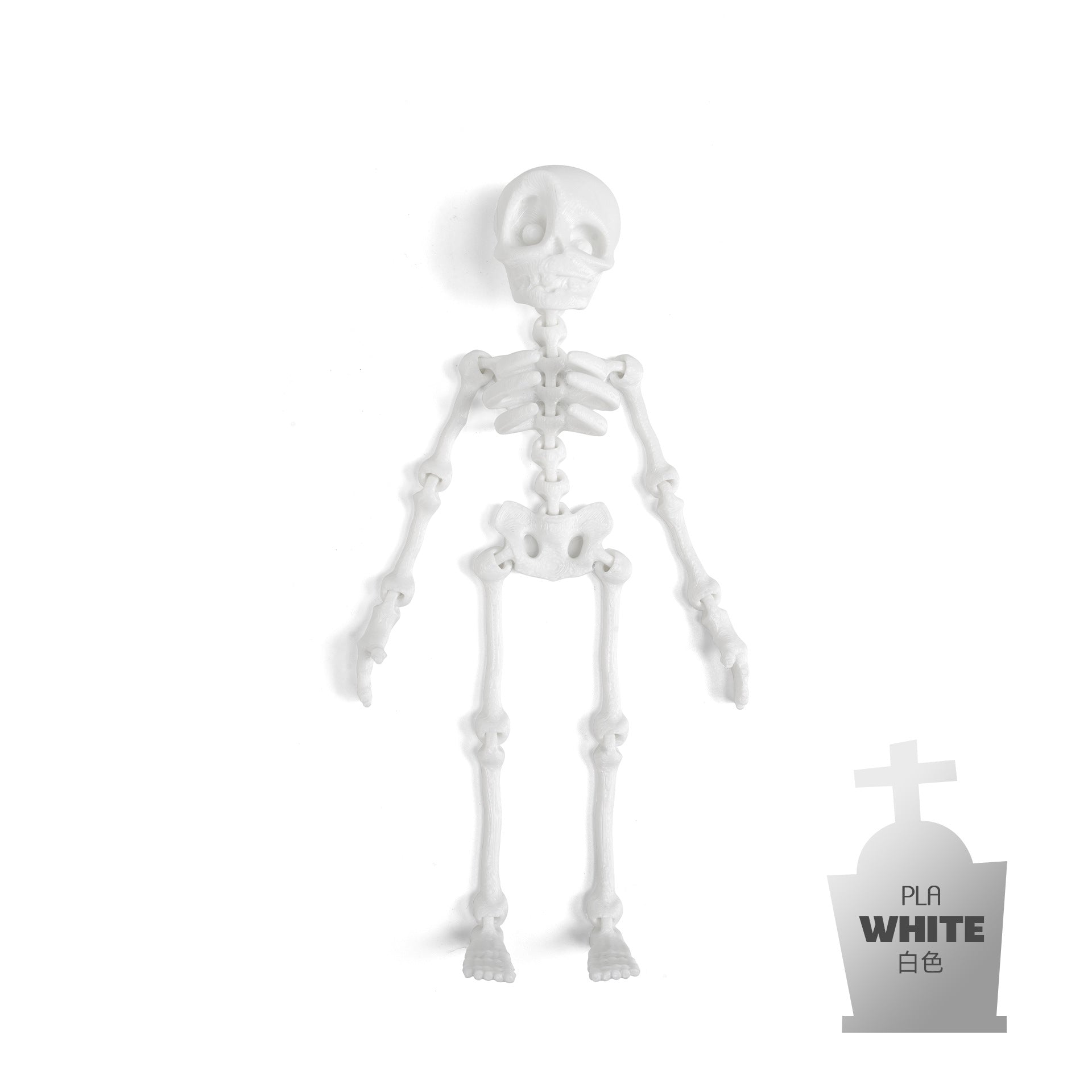 Wholesale 3d printing luminous joint movable skull little toy dancing ornaments