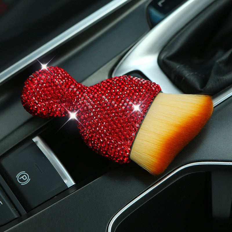 Wholesale Car Air Conditioning Air Outlet Cleaning Diamond Bristle Brush Soft Rubber Car Interior