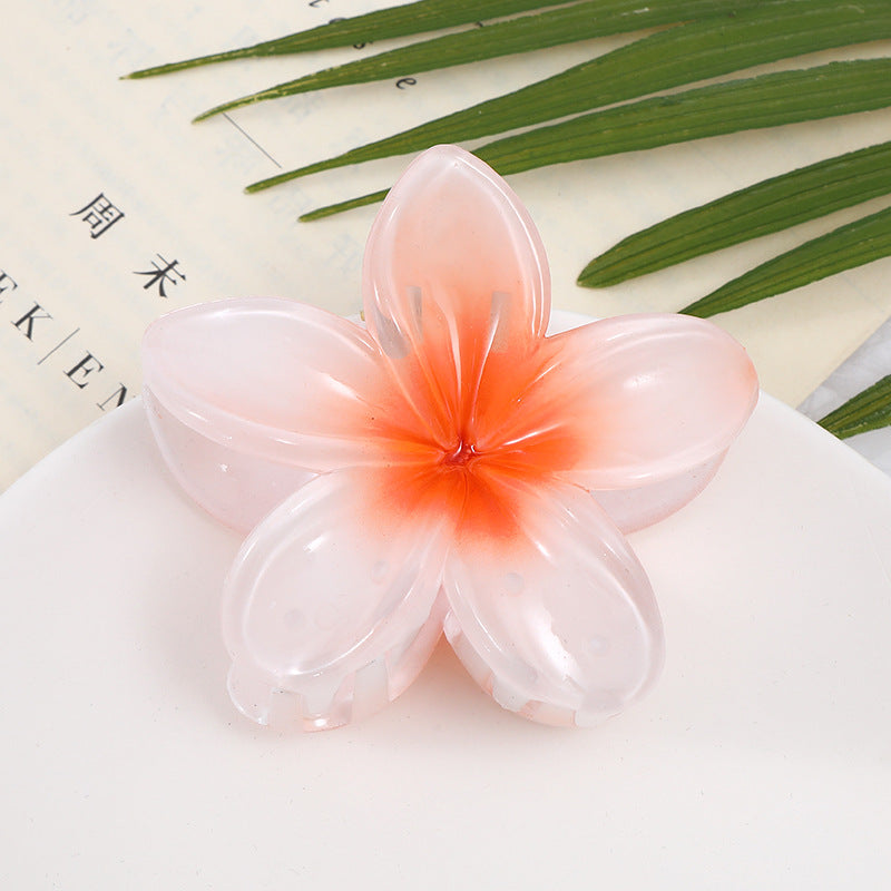 Wholesale colorful acrylic frangipani hairpins