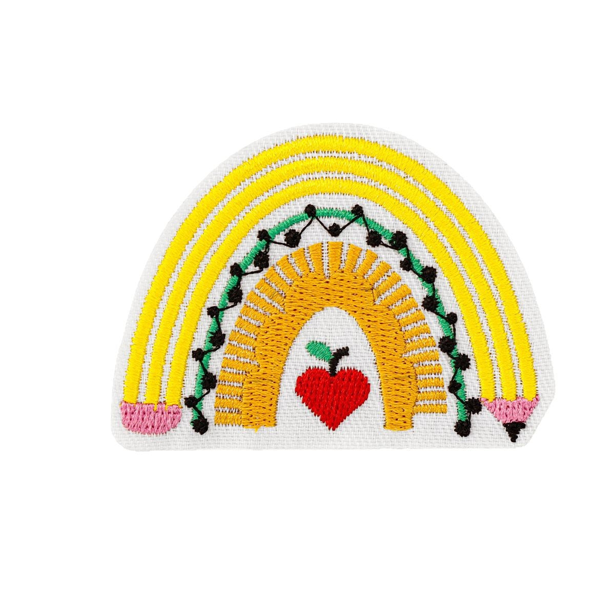 Wholesale Teacher' s Day Rainbow Pencil Cloth Patch