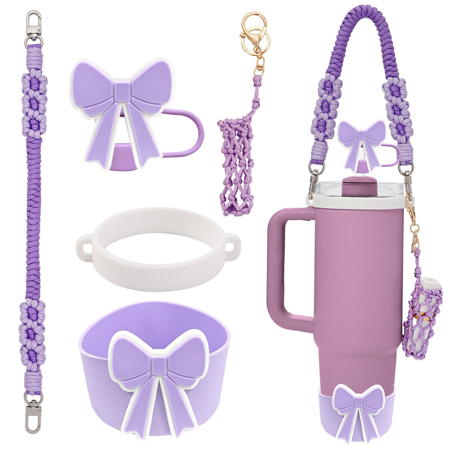 Wholesale Cup cover straw cap keychain plush elf cup accessories