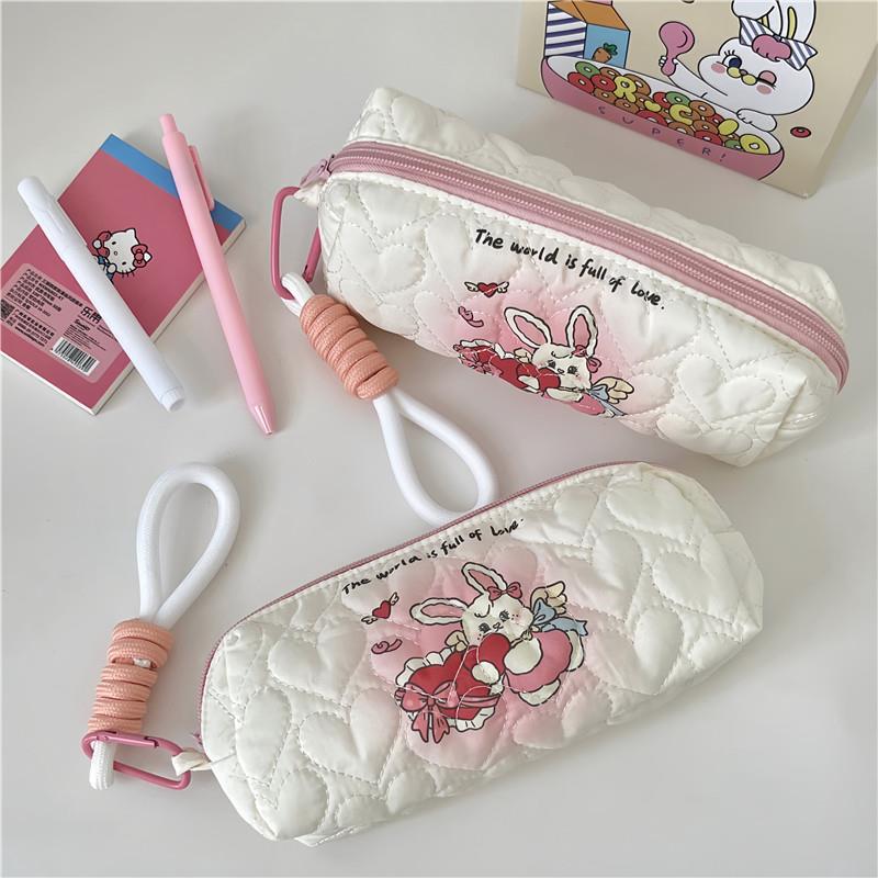Wholesale Large Capacity Printed Simple Polyester Pencil Case