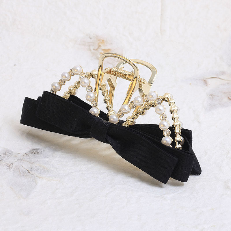 Wholesale Crown Fabric Bow Large Shark Clip