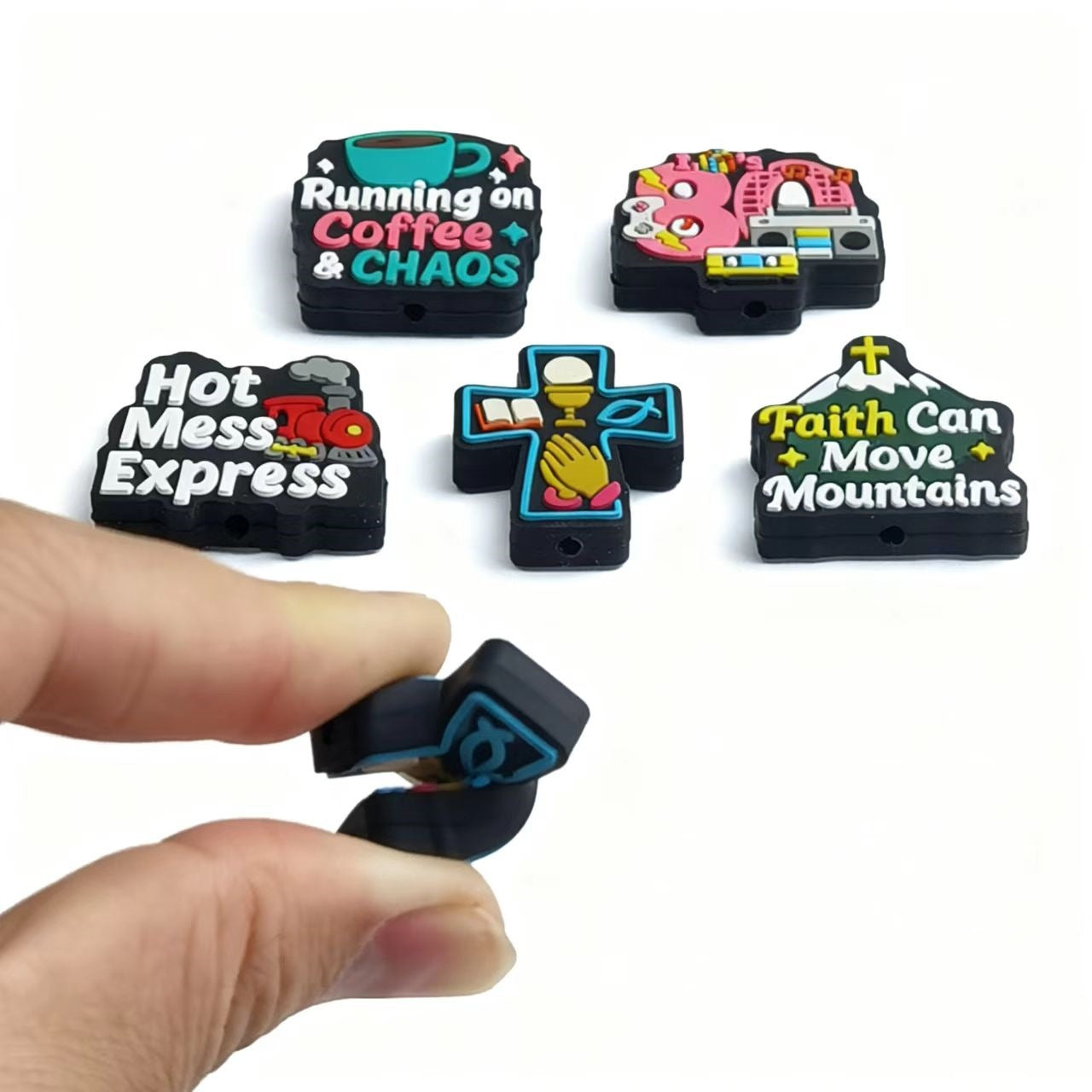 Wholesale 10pcs Colorful cartoon letters Focal Beads