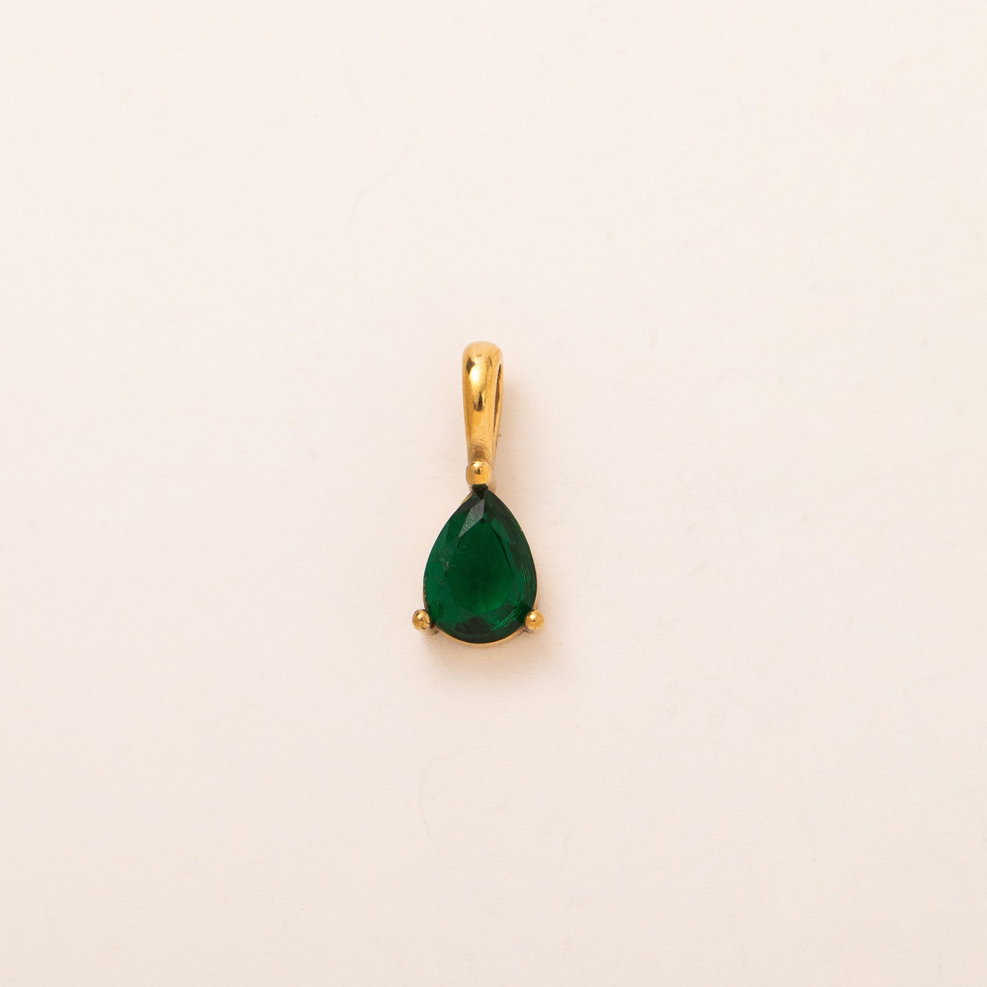 Wholesale Titanium Steel January Birthstone Drop Pendant Necklace 18K Gold Tone Stylish Jewelry Accessory For Gift And Daily Wear
