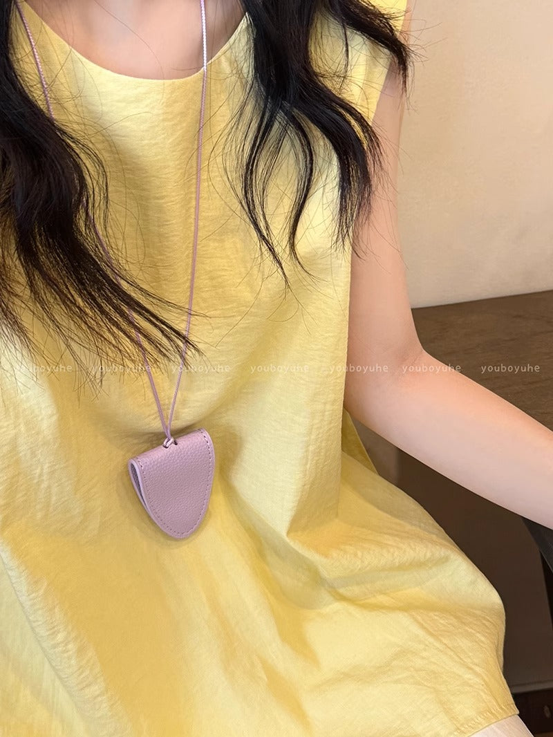 Wholesale Dopamine leather magnetic neck hanging glasses bag necklace