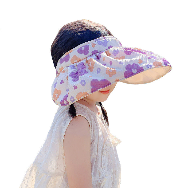 Wholesale Polyester Children's Printed Sunscreen Empty Hat