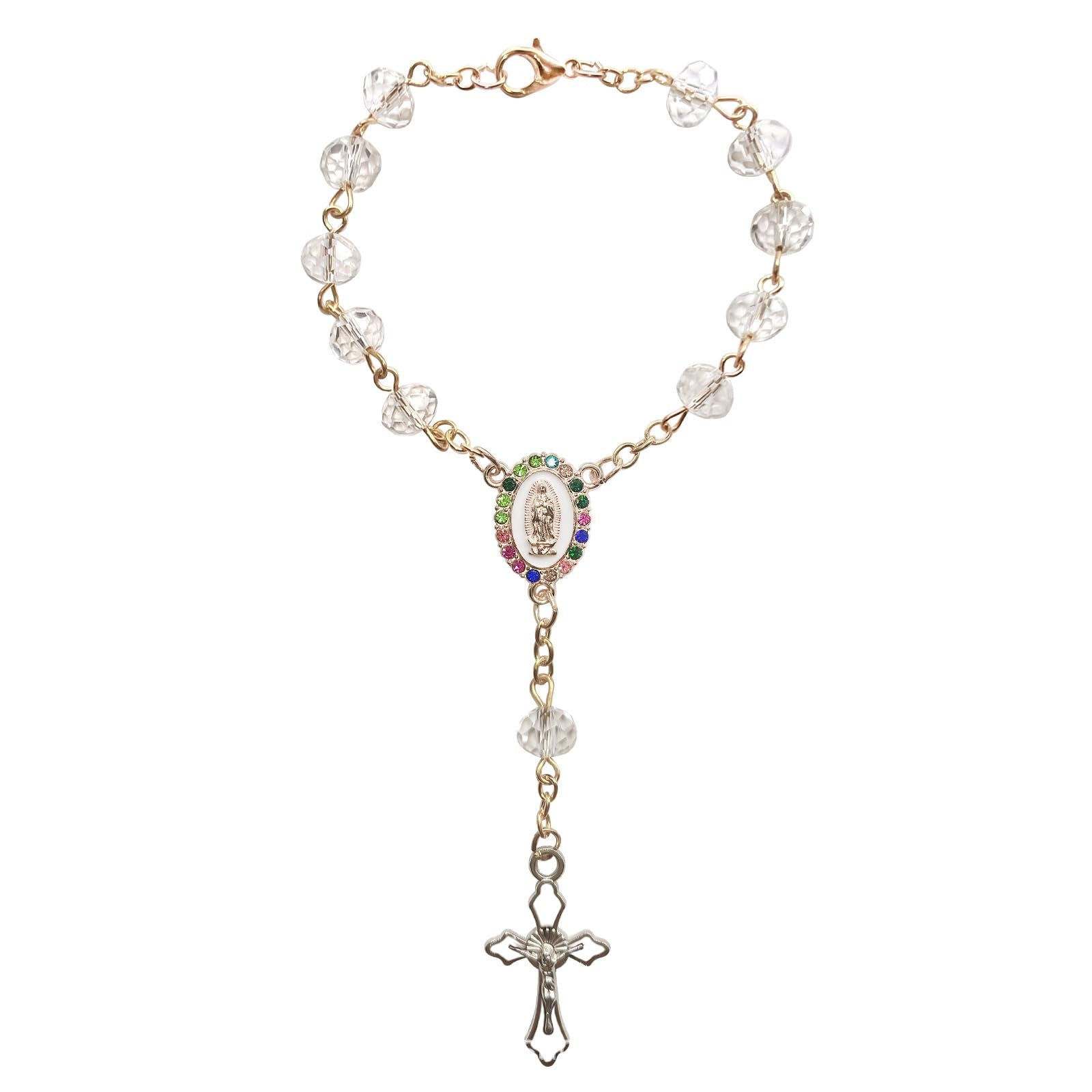 Wholesale Baptismal rose rosary communion finger chain