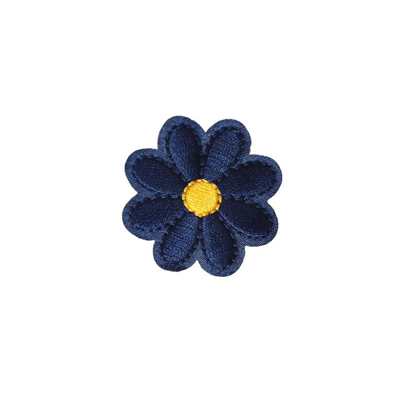 Wholesale Polyester Embroidered Flower Patches Cartoon Bee Sunflower DIY Clothing Decor Resale Accessory