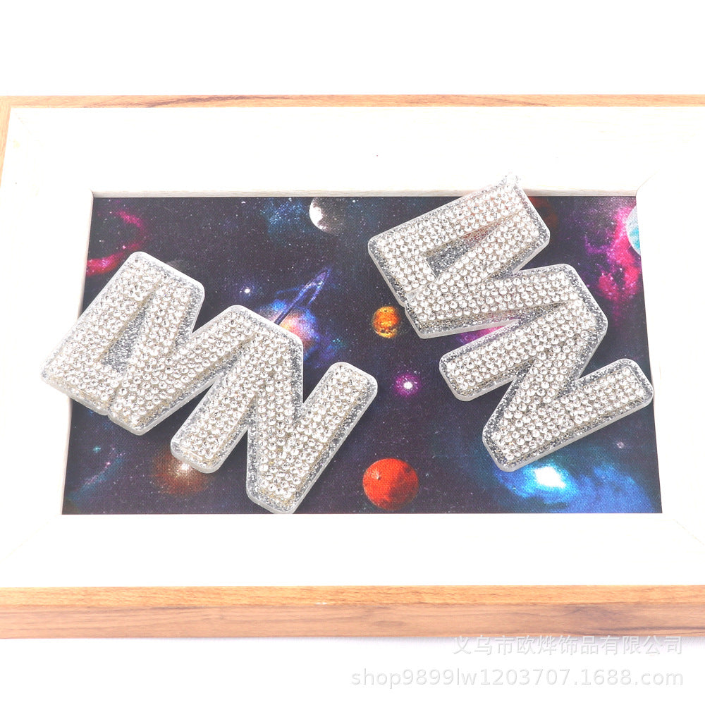 Wholesale Glitter Cartoon Letter  Acrylic DIY Patches