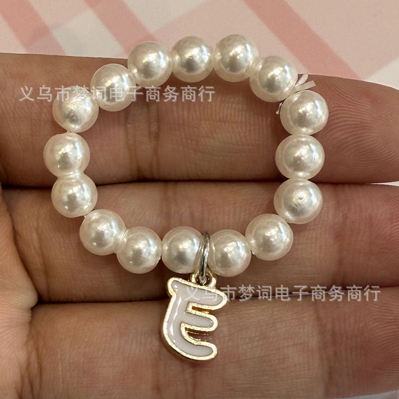 Wholesale 26 letter pearl necklace Doll Accessories