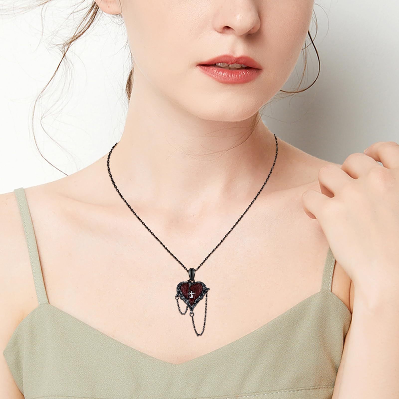 Wholesale Gothic dark style necklace love clavicle chain