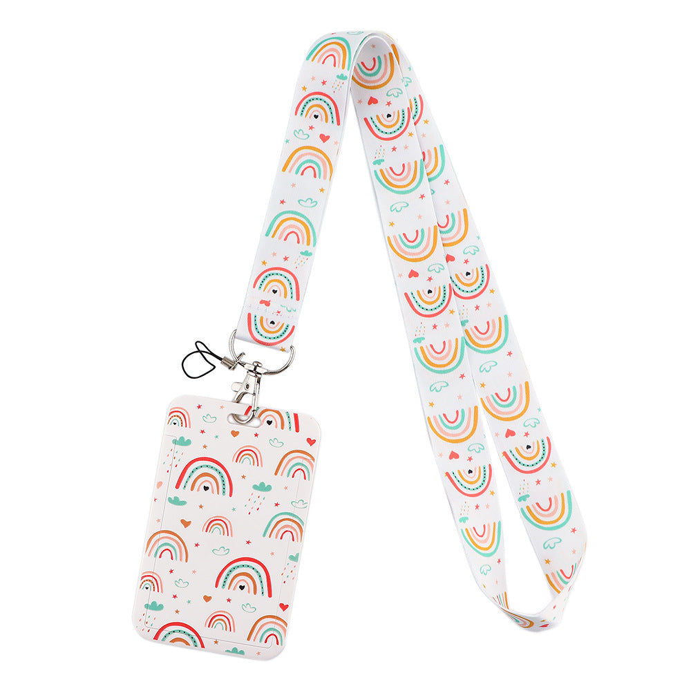 Wholesale Gay Rainbow Polyester Badge Lanyard