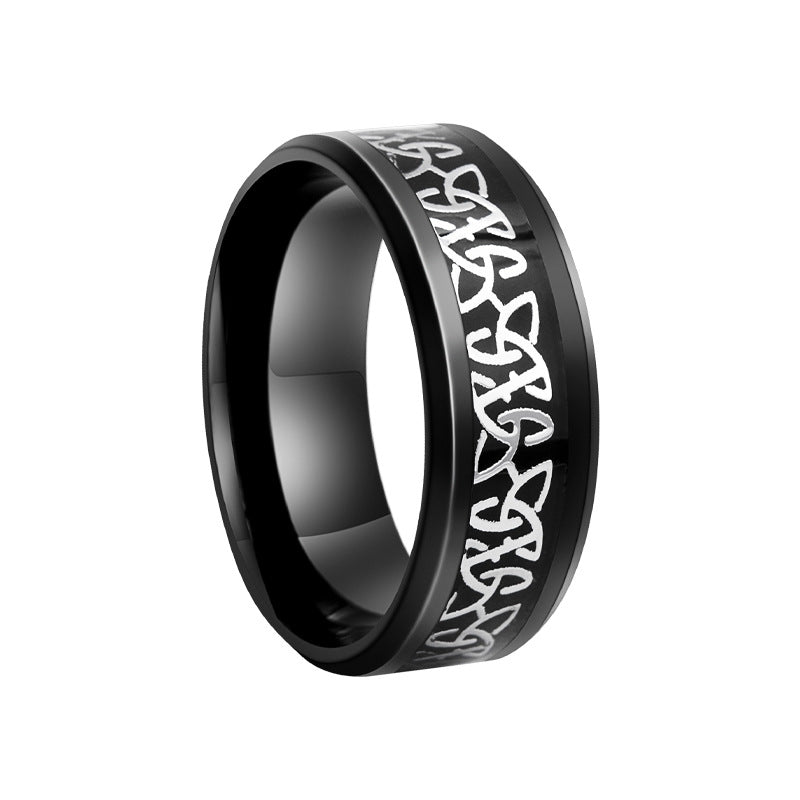 Anillo de hombres de acero de titanio al por mayor