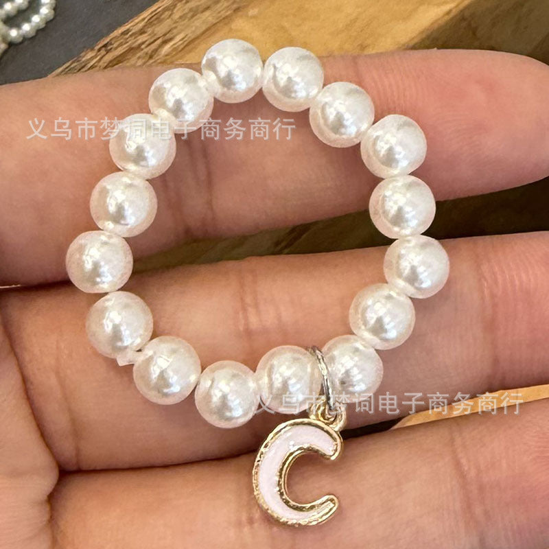 Wholesale 26 letter pearl necklace Doll Accessories
