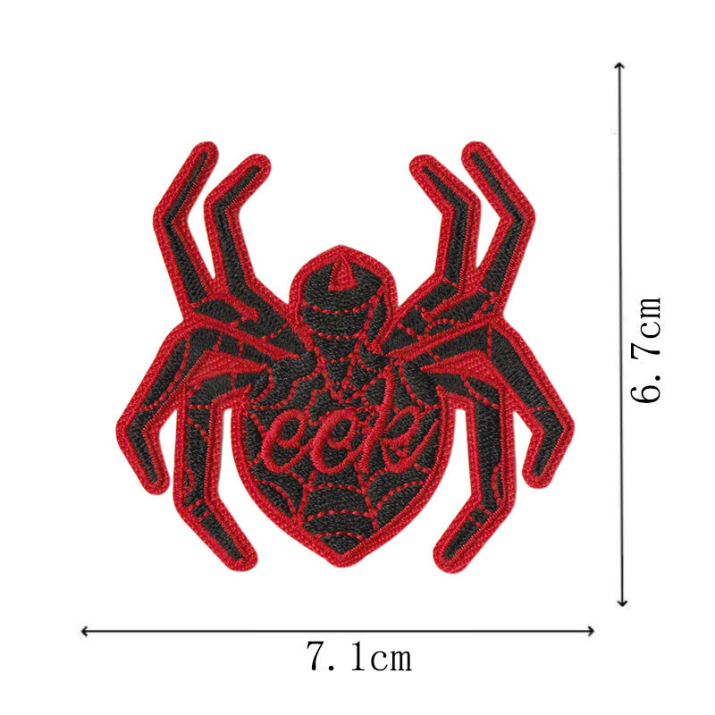Wholesale 14Pcs Cartoon Red  Embroidered Patch Set With Letters Numbers For Towel Decoration Craft Supply