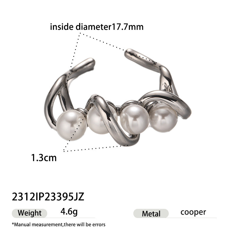 Wholesale urban and elegant handmade oil-dripped brass ring