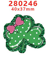 Wholesale Random 30pcs Green Christmas Cartoon Acrylic Flatback
