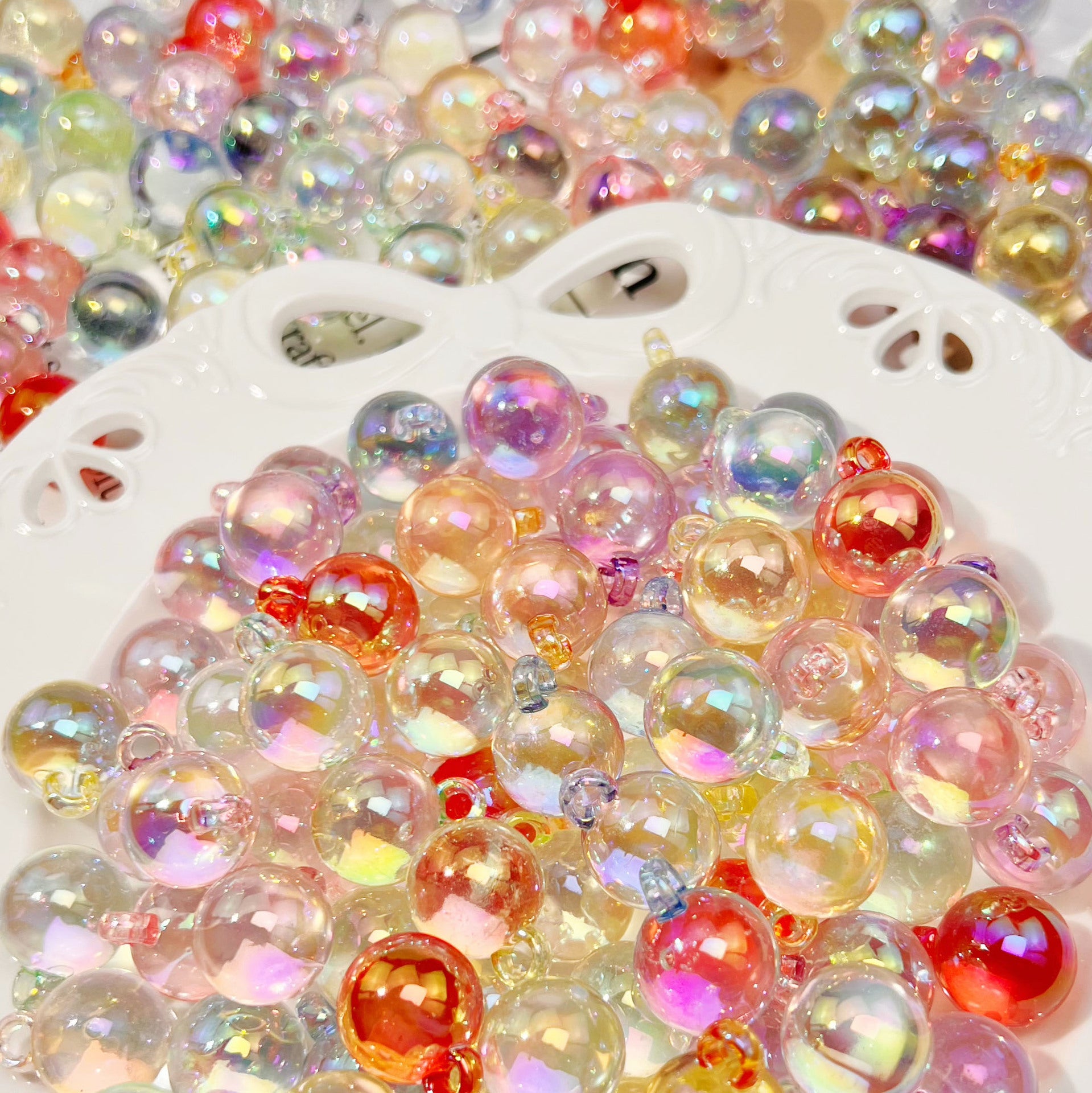 Wholesale 10pcs 16mm High Quality Transparent Mermaid Resin Beads