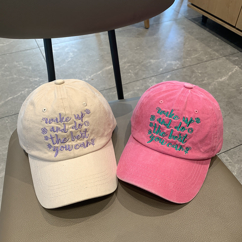 Wholesale Washed Letter Embroidery Vintage Distressed Baseball Cap