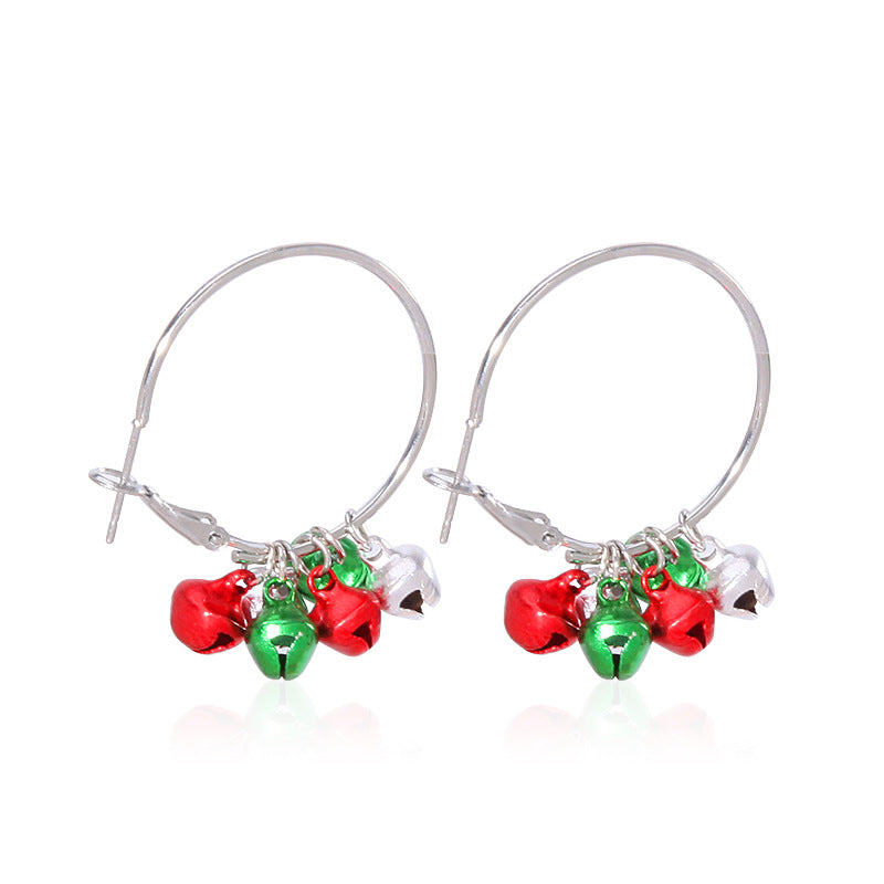 Wholesale Christmas Series Fashion Alloy Christmas Tree Old Man Bell Elk Candy Cane Earrings