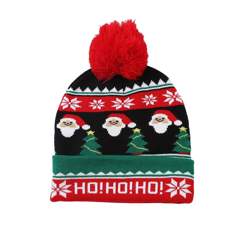 Wholesale Acrylic Christmas Wool Ball Knitted Wool Hats