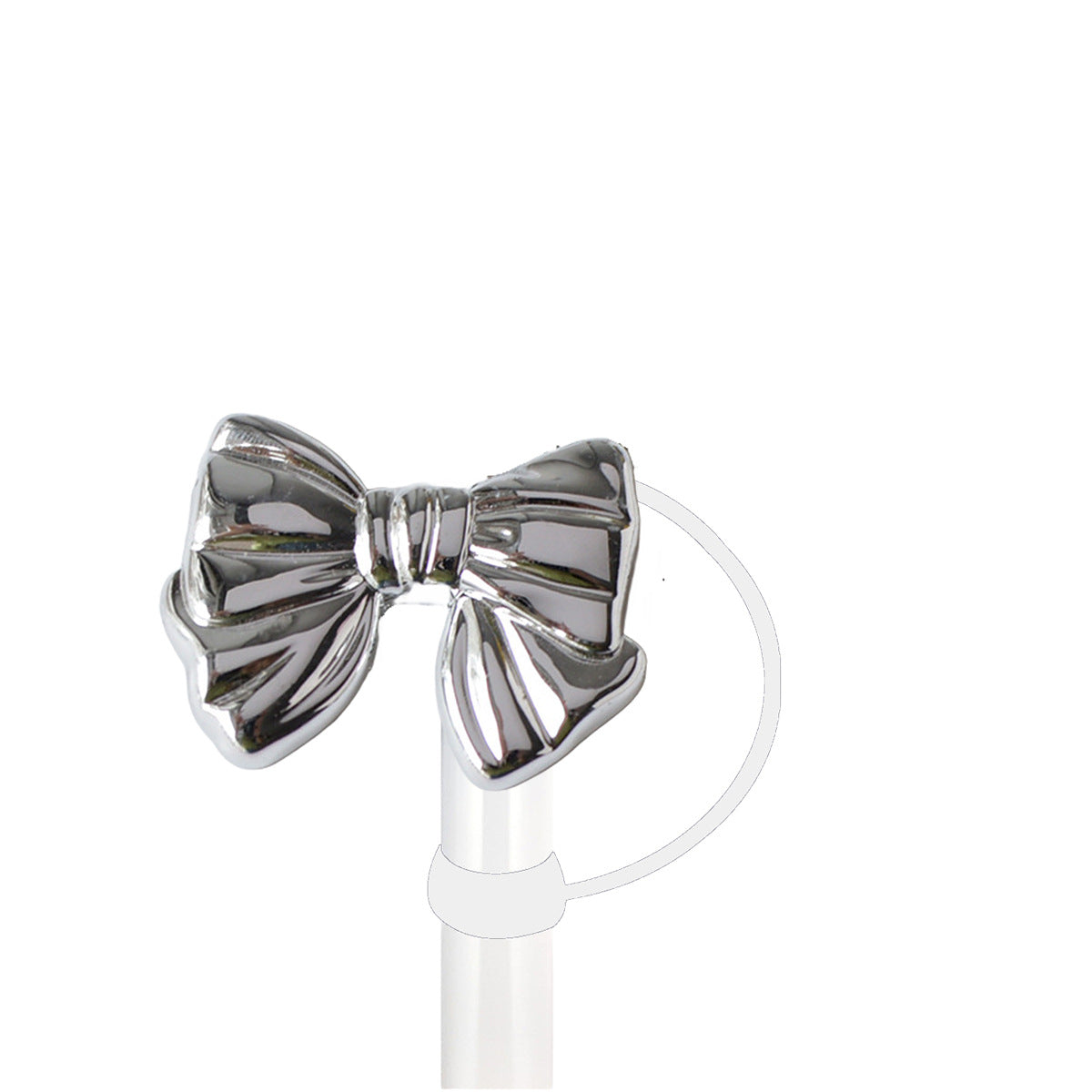 Wholesale 5pcs/pack 10mm Electroplated Metal Pink Diamond Series Straw Cap