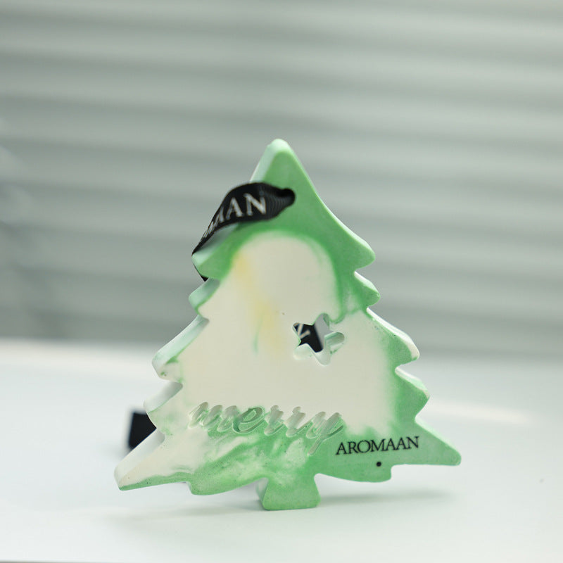 Wholesale 10pcs Christmas Tree Car Hanging Diffuser Gypsum Aroma Diffuser