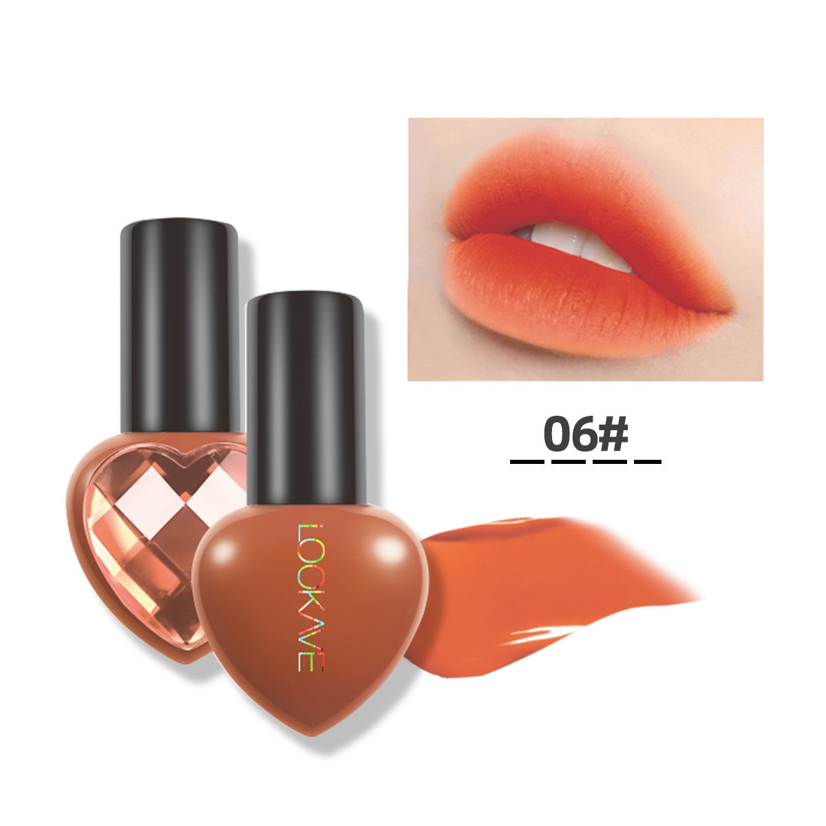 Wholesale Plastic 8 Colors Heart Shape Lip Gloss