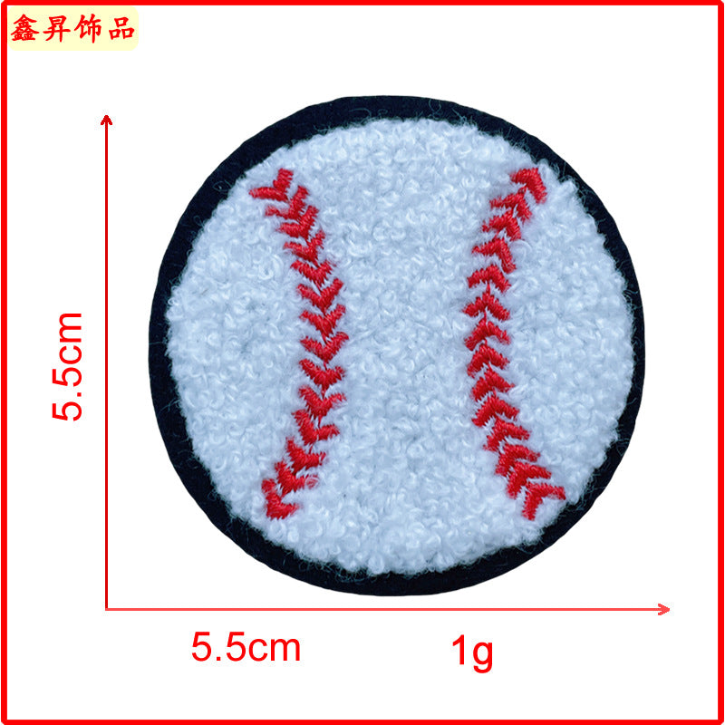 Wholesale 10pcs Baseball Softball Volleyball Blue Ball Football Towels Embroidered Patches FS
