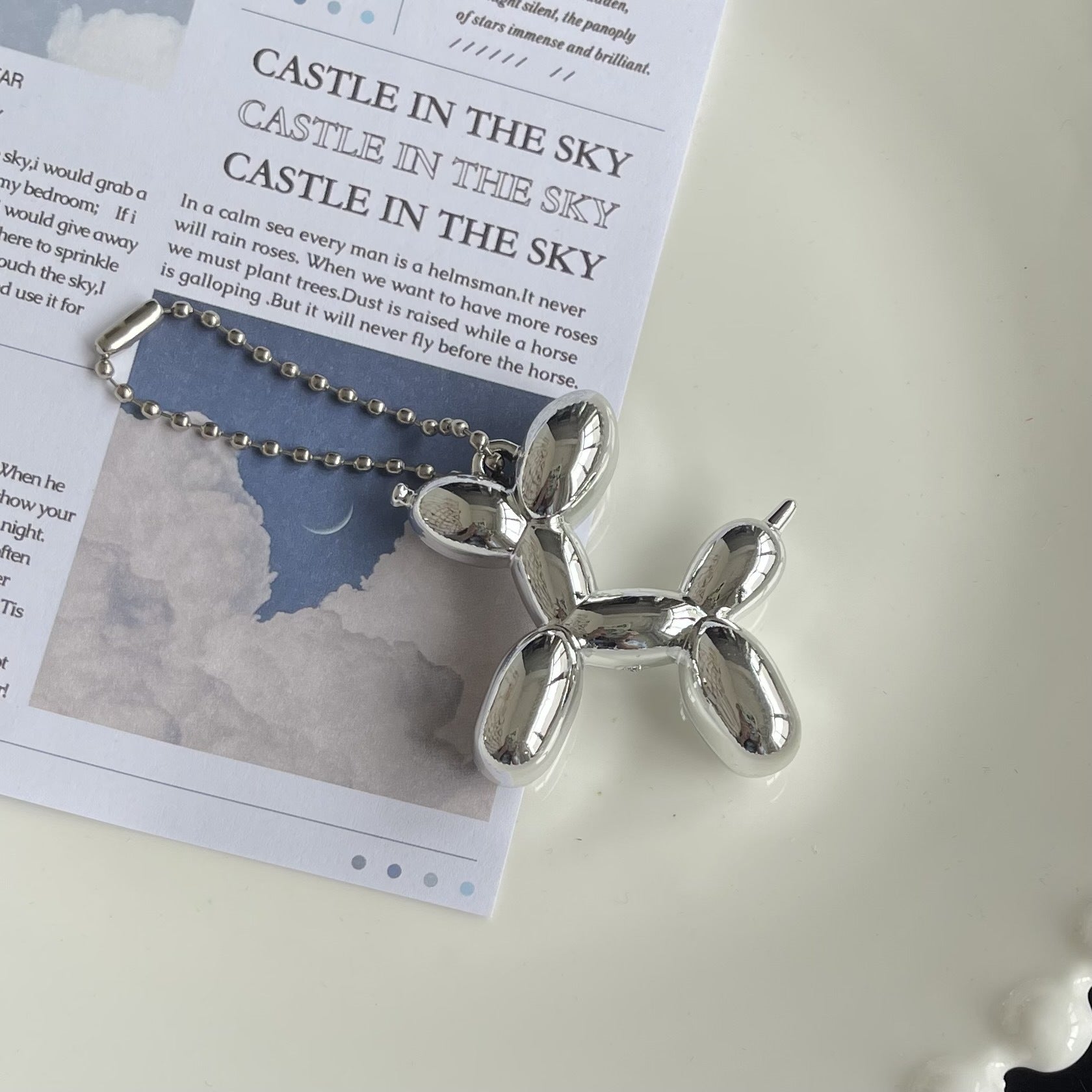 Wholesale Acrylic Balloon Dog Keychain