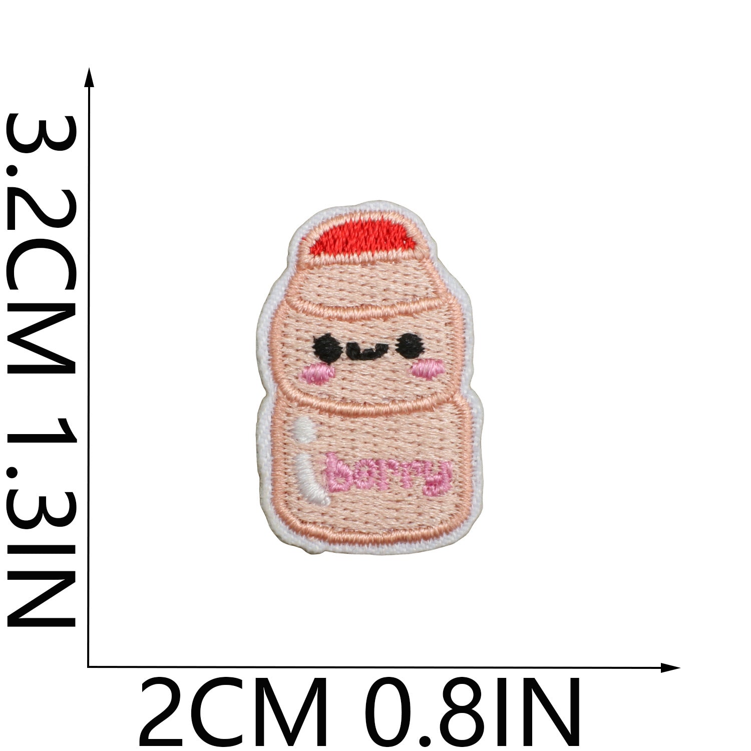 Wholesale Drink Cup Cow And Rice Ball Embroidered Iron On Patch Card Set For Clothing DIY Chic Accessory