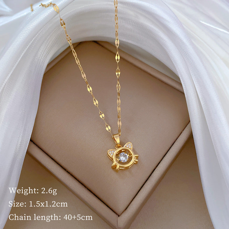 Wholesale Element Love Full Diamond Titanium Steel Clavicle