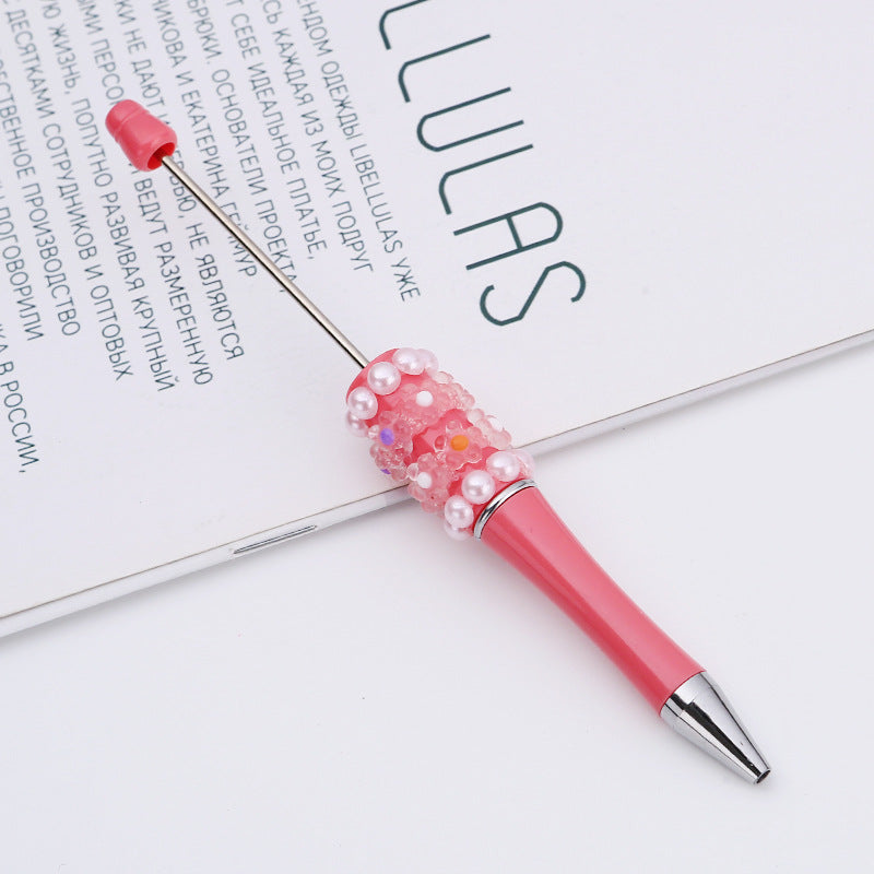 Wholesale Beadable Pens DIY Patch Pearl Flower Beadable Pen