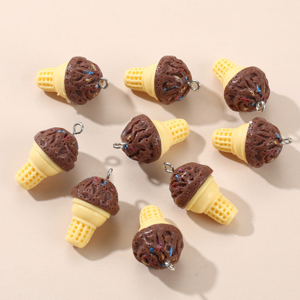 Wholesale 20pcs Ice-cream Silicone Beads