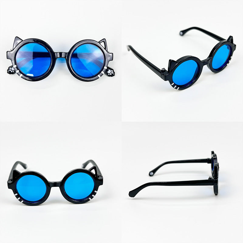 Wholesale 6. 5cm wide cat sunglasses  Doll Accessories